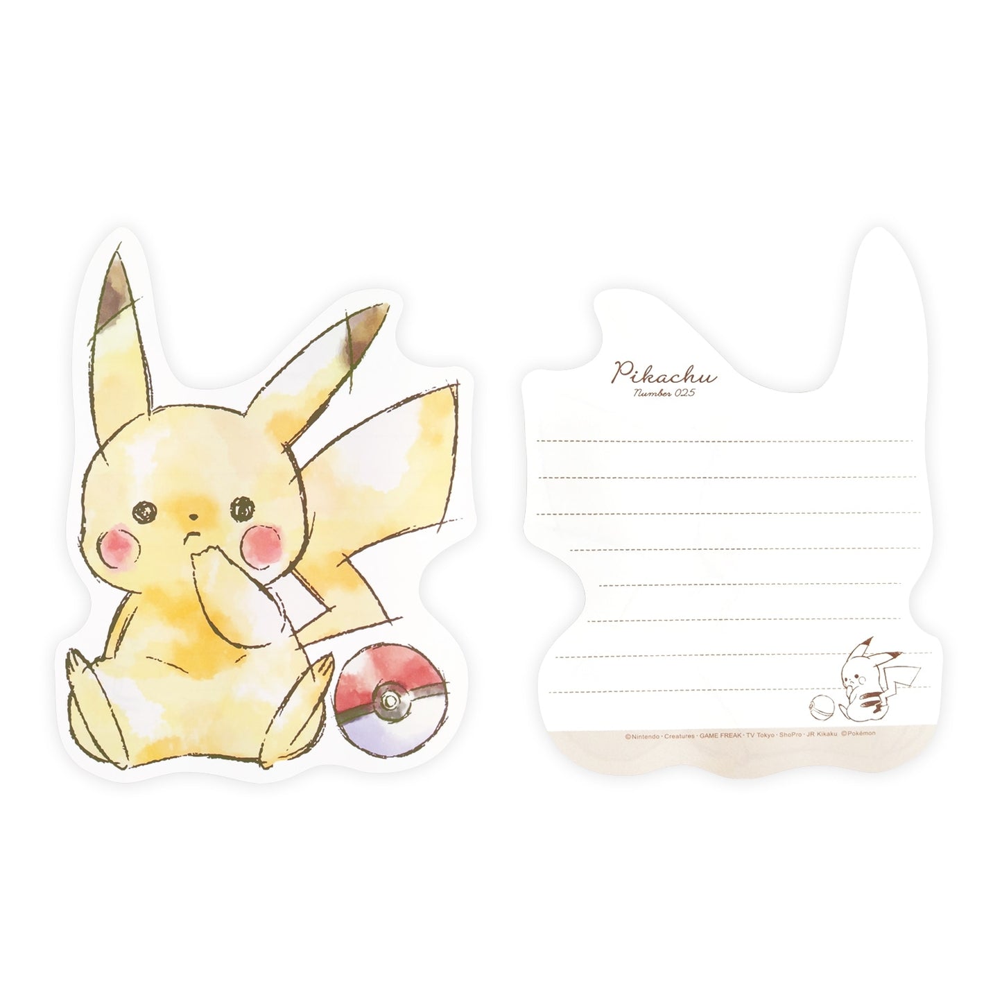 Letter Stationary Set - Pikachu Number 025 Komawari Design