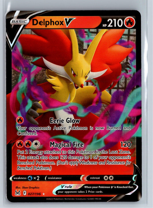 Delphox V - SWSH11: Lost Origin - 027/196 - Ultra Rare - Pokemon