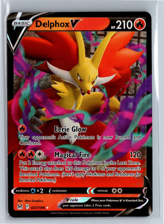 Delphox V - SWSH11: Lost Origin - 027/196 - Ultra Rare - Pokemon