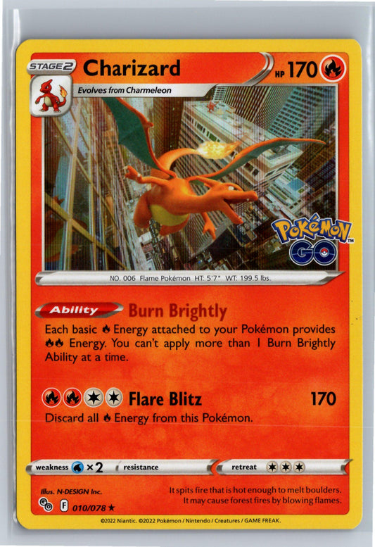 Charizard - Pokemon GO - 010/078 - Holo Rare - Pokemon