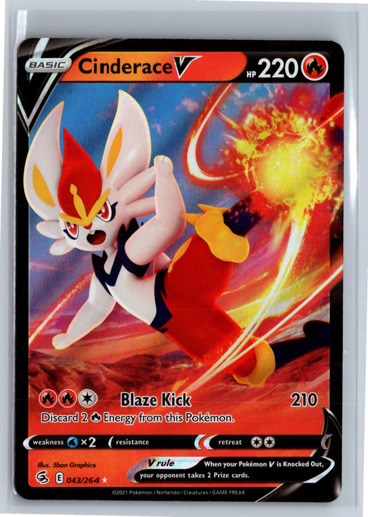 Cinderace V (43) - SWSH08: Fusion Strike - 043/264 - Ultra Rare - Pokemon