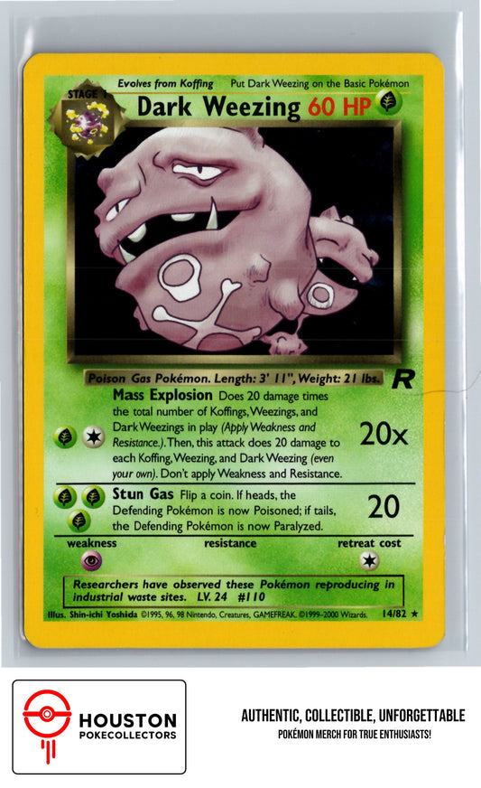 Dark Weezing (14) - Team Rocket - 14/82 - Holo Rare - Pokemon